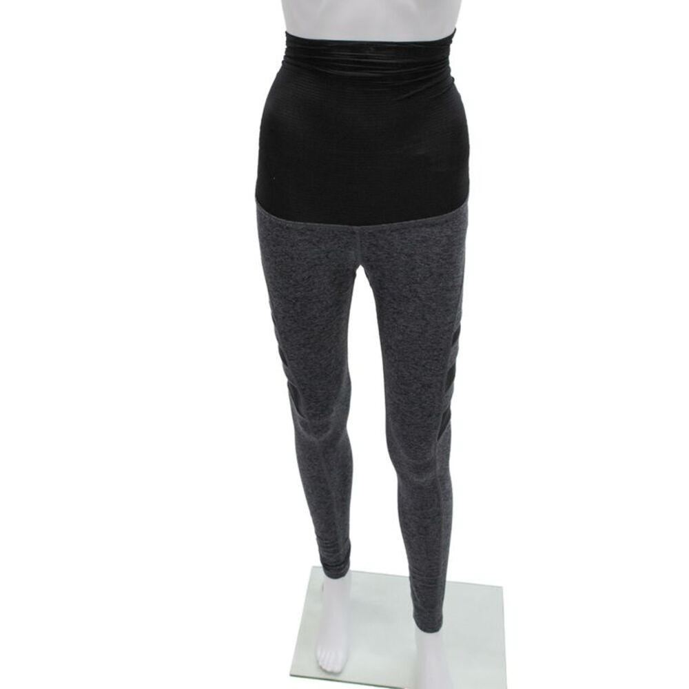 Beyond the Bump Women Compression Leggings Gray Flecked Yoga Maternity Size S